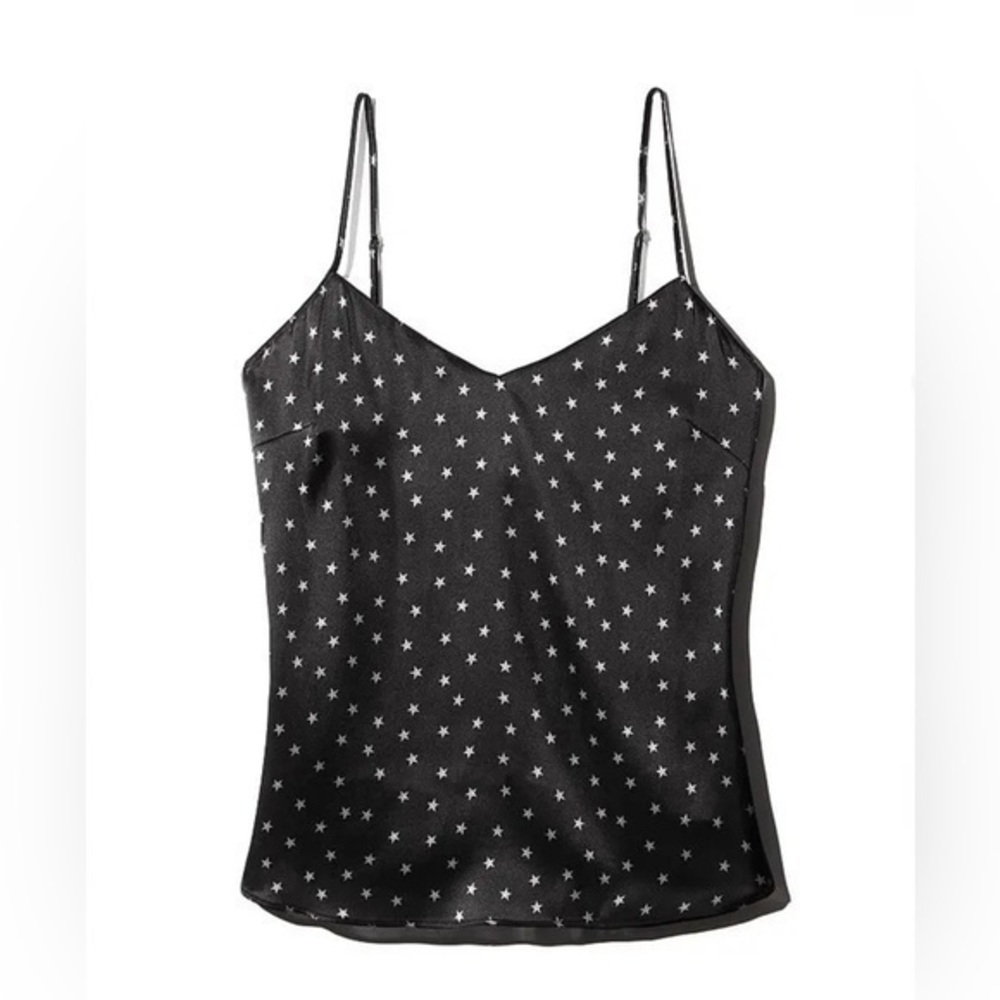 Stella McCartney Silk Star Print Cami Black Size medium $210 MSRP